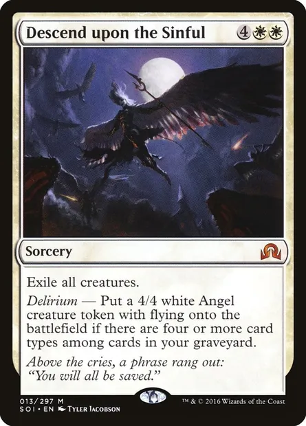 Descend upon the Sinful, Magic card SOI 13 — Shadows over Innistrad set
