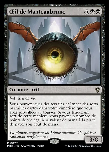 Œil de Manteaubrune, carte Magic MKC 27 — extension Murders at Karlov Manor Commander