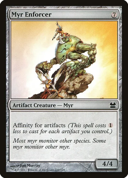 Myr Enforcer, Magic card MMA 209 — Modern Masters set