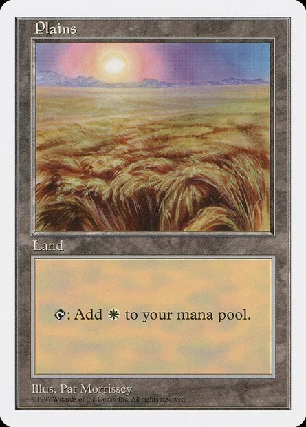 Plains, Magic card 5ED 432 — Fifth Edition set