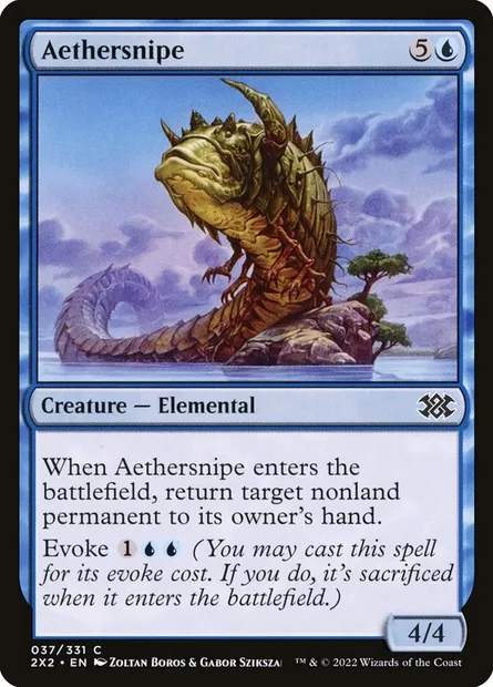 Aethersnipe, Magic card 2X2 37 — Double Masters 2022 set
