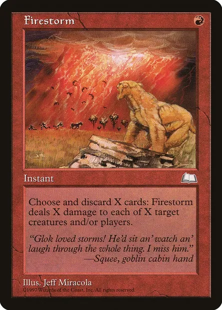 Firestorm, Magic card WTH 101 — Weatherlight set