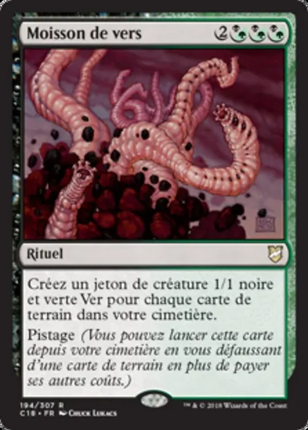 Moisson de vers, carte Magic C18 194 — extension Commander 2018