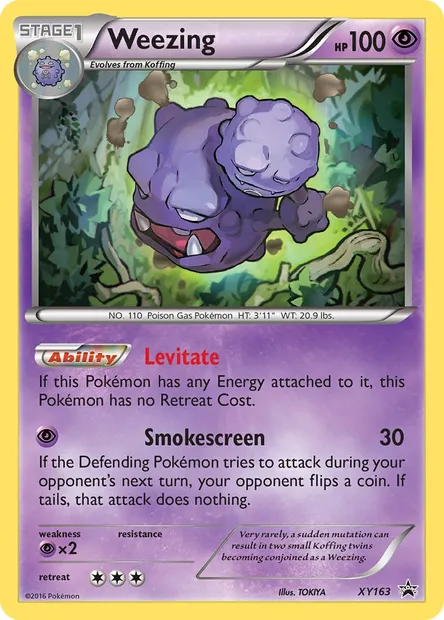 Weezing, Pokémon card XY 163 — XY Black Star Promos set