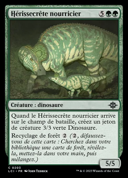 Hérissecrête nourricier, carte Magic LCI 203 — extension The Lost Caverns of Ixalan