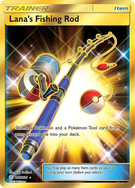 Lana’s Fishing Rod, Pokémon card CEC 266 — Cosmic Eclipse set
