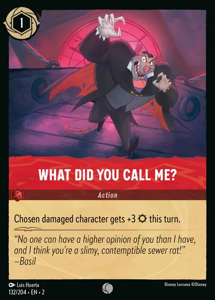 What Did You Call Me?, Disney Lorcana card CH2-132 — Rise of the Floodborn set