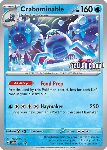 Crabominable, Pokémon card PR-SV 134 — SVP Black Star Promos set