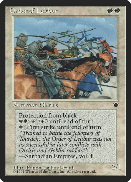 Order of Leitbur, Magic card FEM 16c — Fallen Empires set