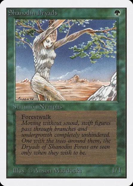 Shanodin Dryads, Magic card 2ED 217 — Unlimited Edition set