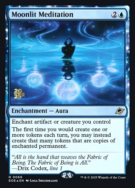 Méditation au clair de lune, carte Magic PEOE 69s — extension Edge of Eternities Promos