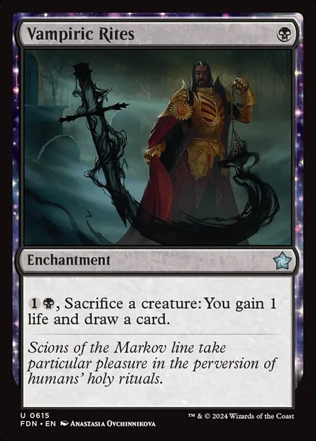 Vampiric Rites, Magic card FDN 615 — Foundations set