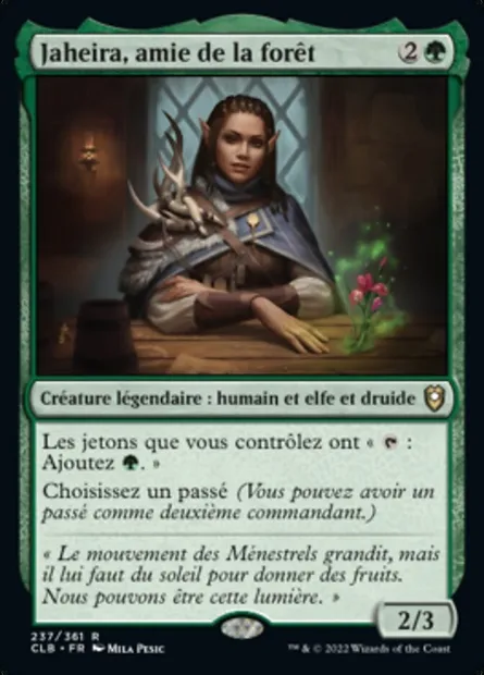 Jaheira, amie de la forêt, carte Magic CLB 237 — extension Commander Légendes : la bataille de la Porte de Baldur