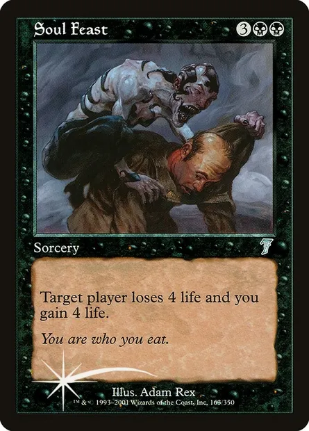Festin d'âmes, carte Magic 7ED 163★ — extension Septième Edition