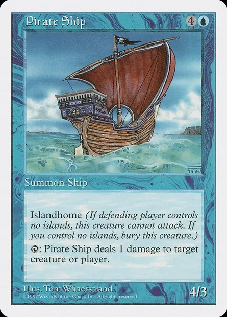 Navire pirate, carte Magic 5ED 109 — extension Cinquième Edition
