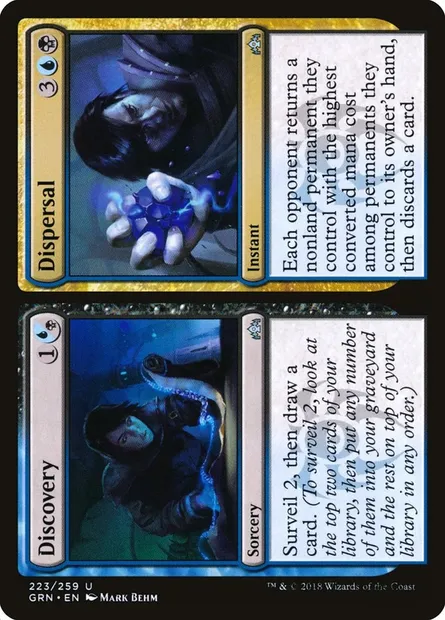 Discovery // Dispersal, Magic card GRN 223 — Guilds of Ravnica set