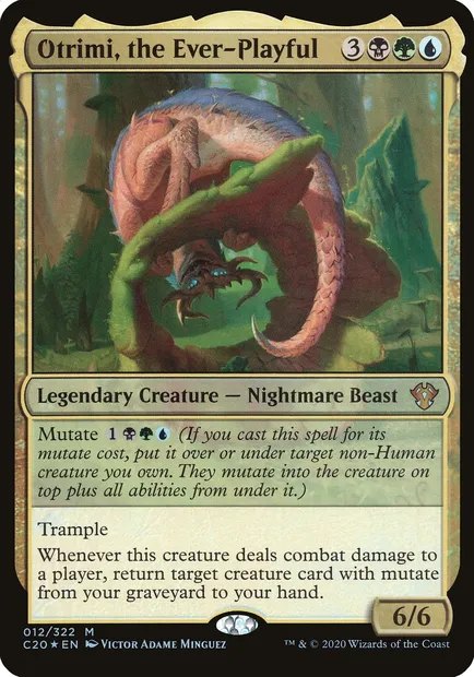 Otrimi, the Ever-Playful, Magic card OC20 12 — Commander 2020 Oversized set