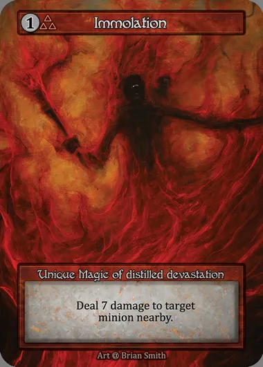 Immolation, carte Sorcery ALP 230 — extension Alpha