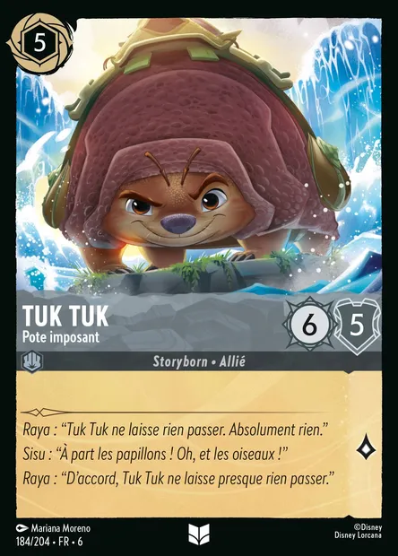 Tuk Tuk - Pote imposant, carte Disney Lorcana CH6-184 — extension La Mer Azurite