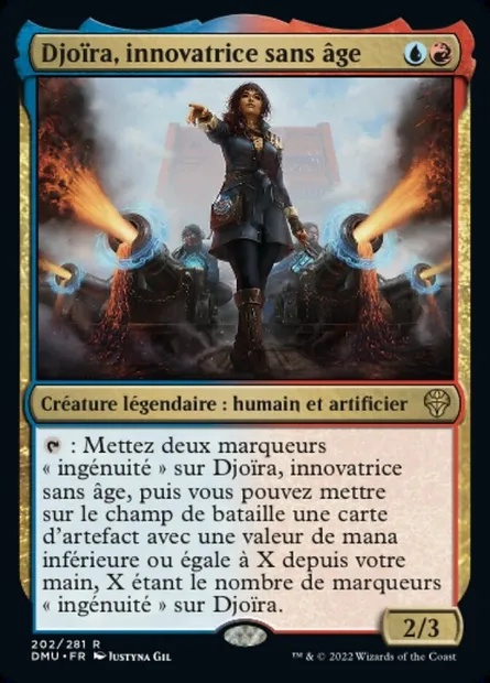Djoïra, innovatrice sans âge, carte Magic DMU 202 — extension Dominaria Uni