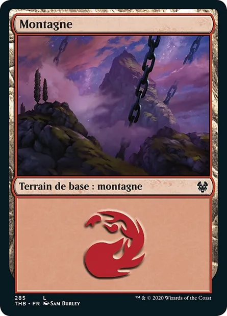Montagne, carte Magic THB 285 — extension Theros Beyond Death