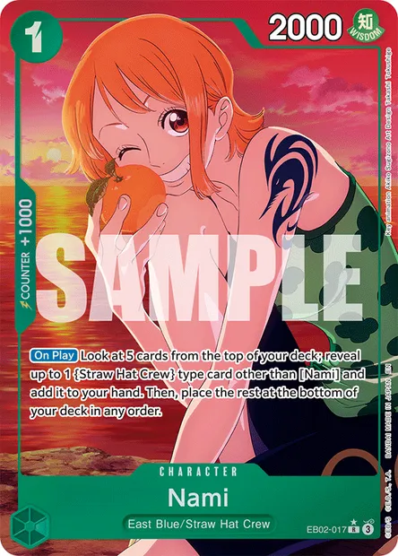 Nami, One Piece card EB02-017 — Anime 25th Collection set
