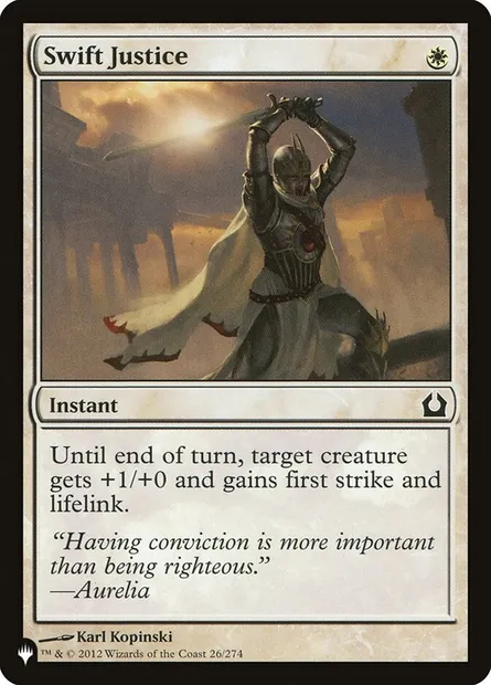 Justice expéditive, carte Magic PLST RTR-26 — extension The List