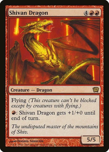 Shivan Dragon, Magic card 9ED 219★ — Ninth Edition set