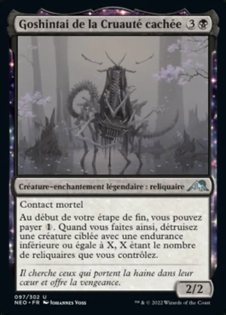 Goshintai de la Cruauté cachée, carte Magic NEO 97 — extension Kamigawa: La Dynastie Néon