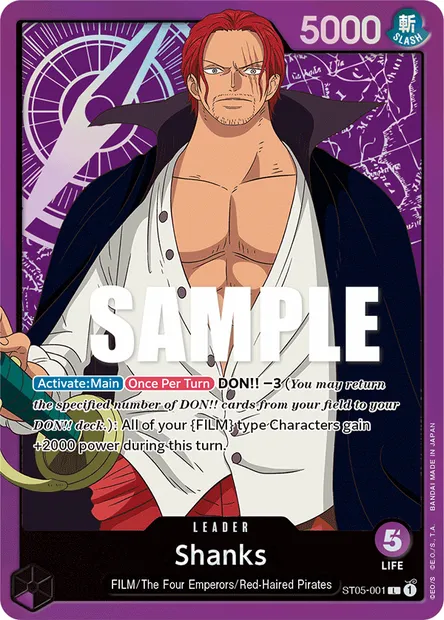 Shanks, carte One Piece ST05-001 — extension ONE PIECE FILM edition