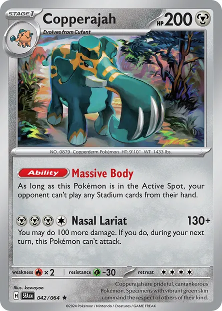 Copperajah, Pokémon card SFA 042 — Shrouded Fable set