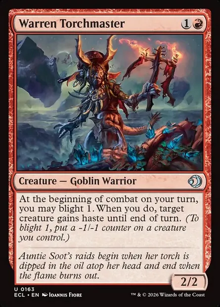 Warren Torchmaster, Magic card ECL 163 — Lorwyn Eclipsed set