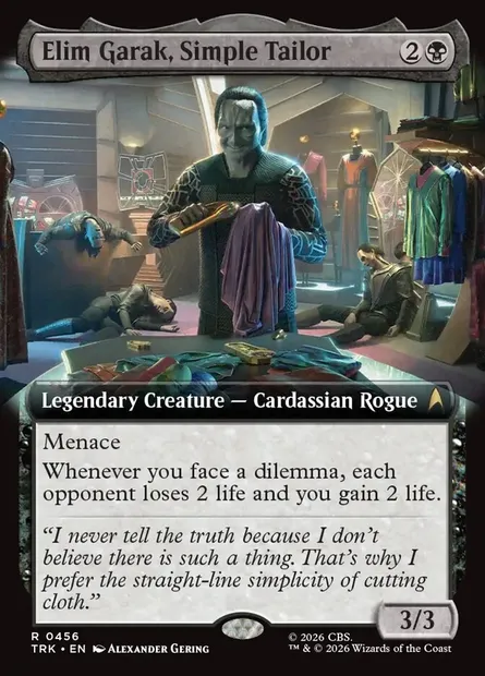 Elim Garak, Simple Tailor, Magic card TRK 456 — Star Trek set