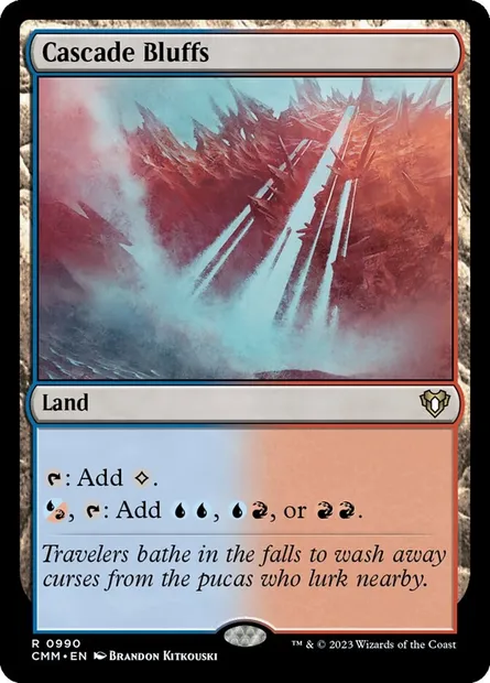 Cascade Bluffs, Magic card CMM 990 — Commander Masters set