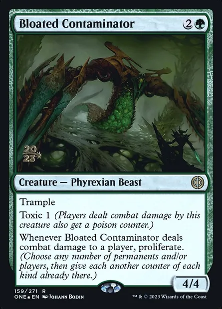 Contaminateur enflé, carte Magic PONE 159s — extension Phyrexia: All Will Be One Promos
