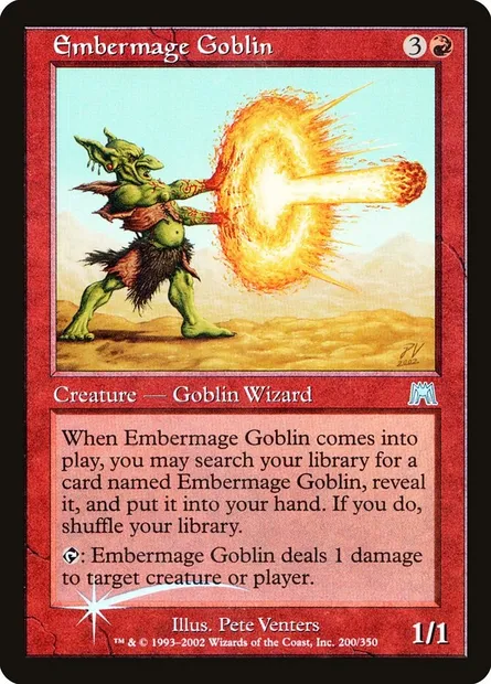 Embermage Goblin, Magic card ONS 200★ — Onslaught set