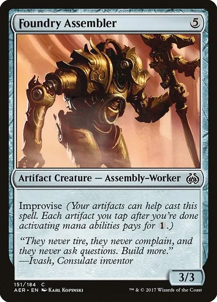 Foundry Assembler, Magic card AER 151 — Aether Revolt set