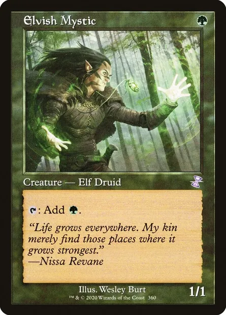 Elvish Mystic, Magic card TSR 360 — Time Spiral Remastered set