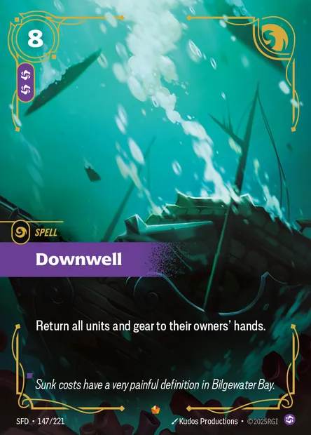 Downwell, carte Riftbound SFD 147 — extension Spiritforged