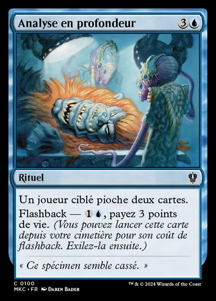 Analyse en profondeur, carte Magic MKC 100 — extension Murders at Karlov Manor Commander