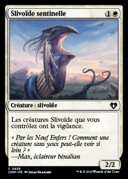 Slivoïde sentinelle, carte Magic CMM 835 — extension Commander Masters