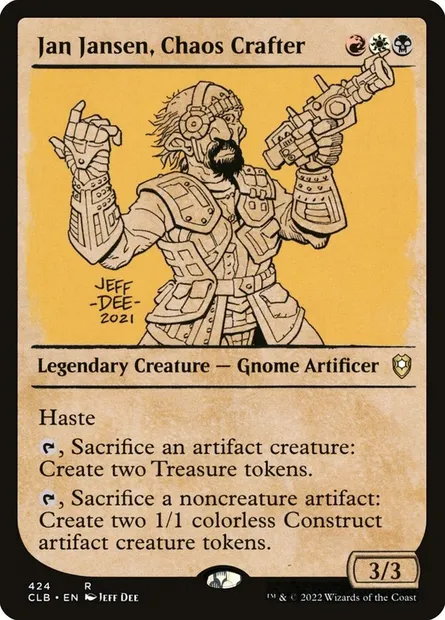 Jan Jansen, Chaos Crafter, Magic card CLB 424 — Commander Legends: Battle for Baldur's Gate set