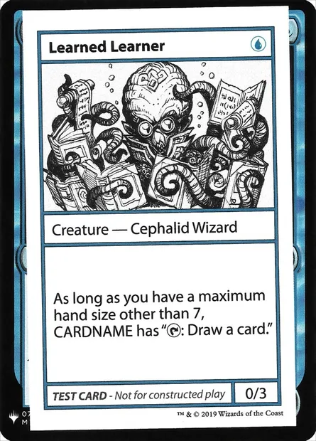 Learned Learner, Magic card CMB1 25 — Mystery Booster Playtest Cards 2019 set