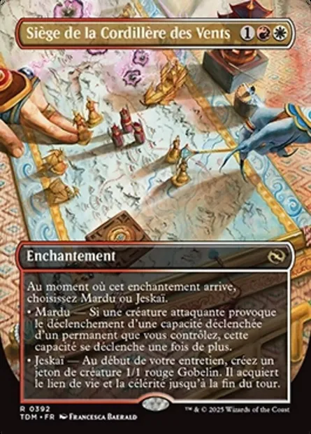 Siège de la Cordillère des Vents, carte Magic TDM 392 — extension Tarkir: Dragonstorm