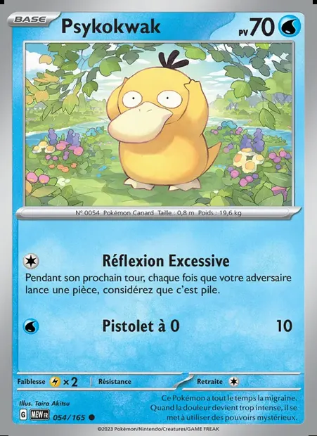 Psykokwak, carte Pokémon MEW 054 — extension 151