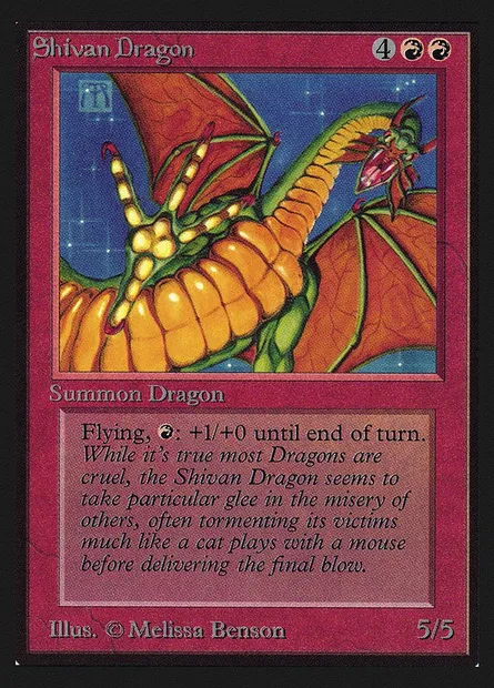 Shivan Dragon, Magic card CED 175 — Collectors' Edition set