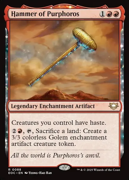 Hammer of Purphoros, Magic card EOC 88 — Edge of Eternities Commander set
