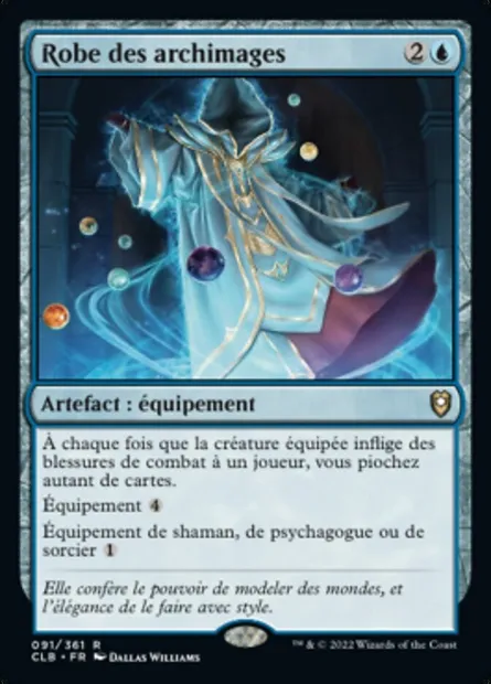 Robe des archimages, carte Magic CLB 91 — extension Commander Légendes : la bataille de la Porte de Baldur