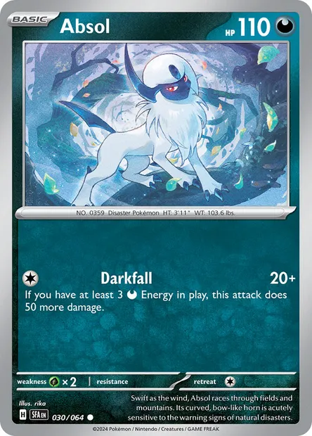 Absol, Pokémon card SFA 030 — Shrouded Fable set