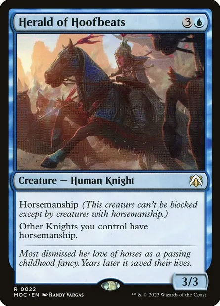 Herald of Hoofbeats, Magic card MOC 22 — March of the Machine Commander set